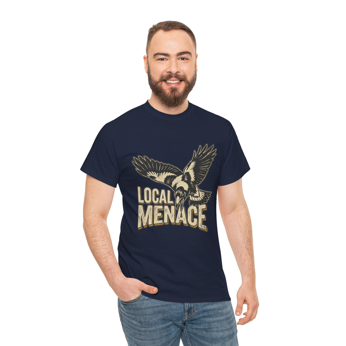 Local Menace Magpie T-Shirt | Funny Australian Swooping Bird Tee