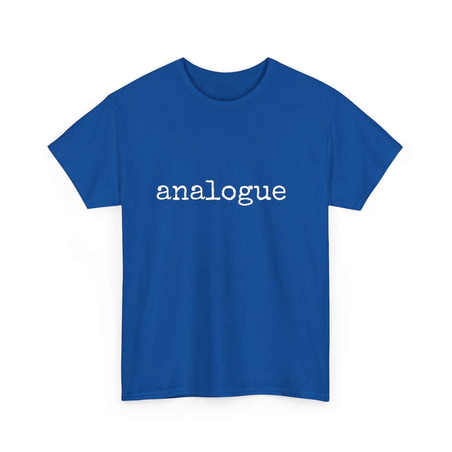 Unisex cotton tee celebrating analogue culture and design