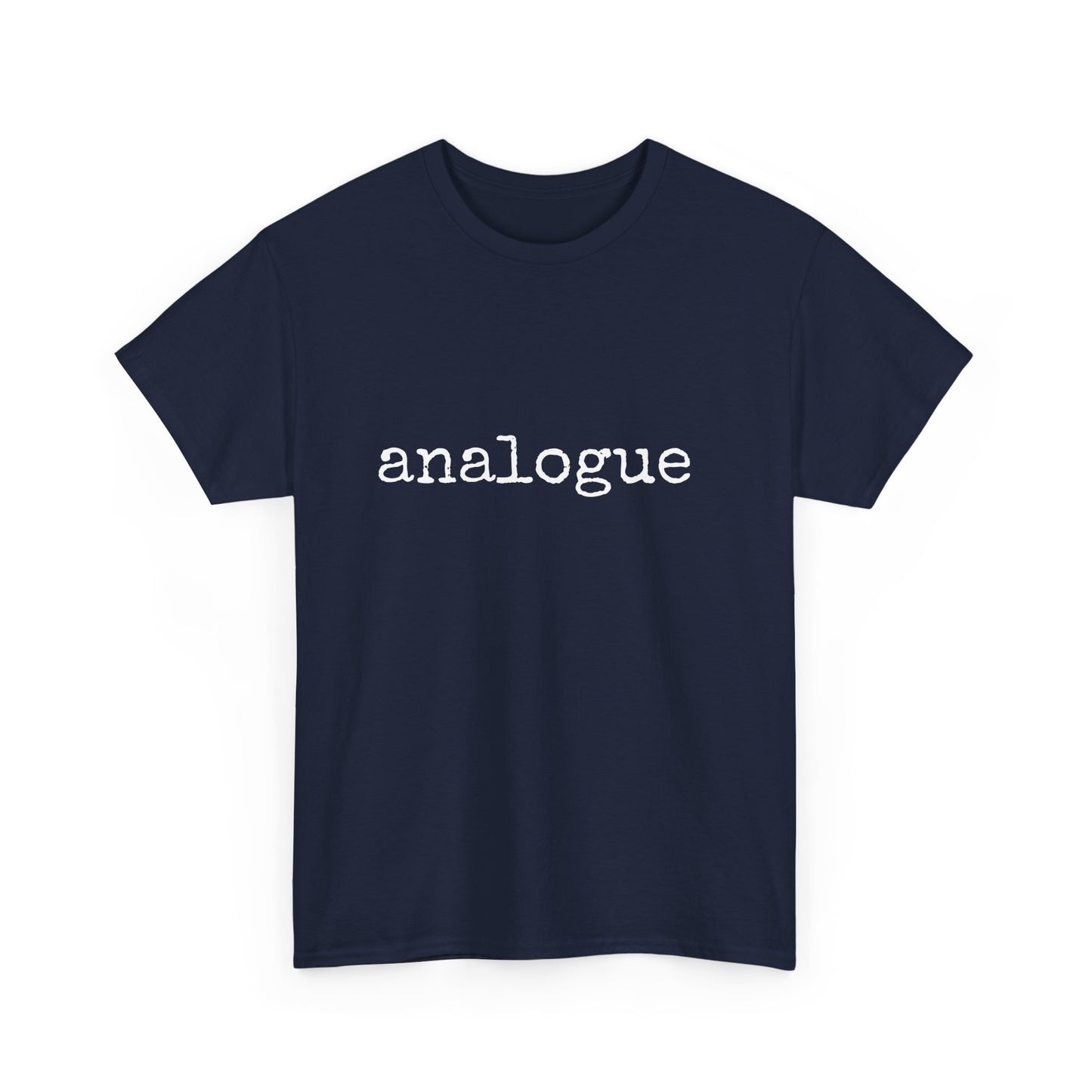 Stylish graphic shirt with simple “Analogue” wordmark