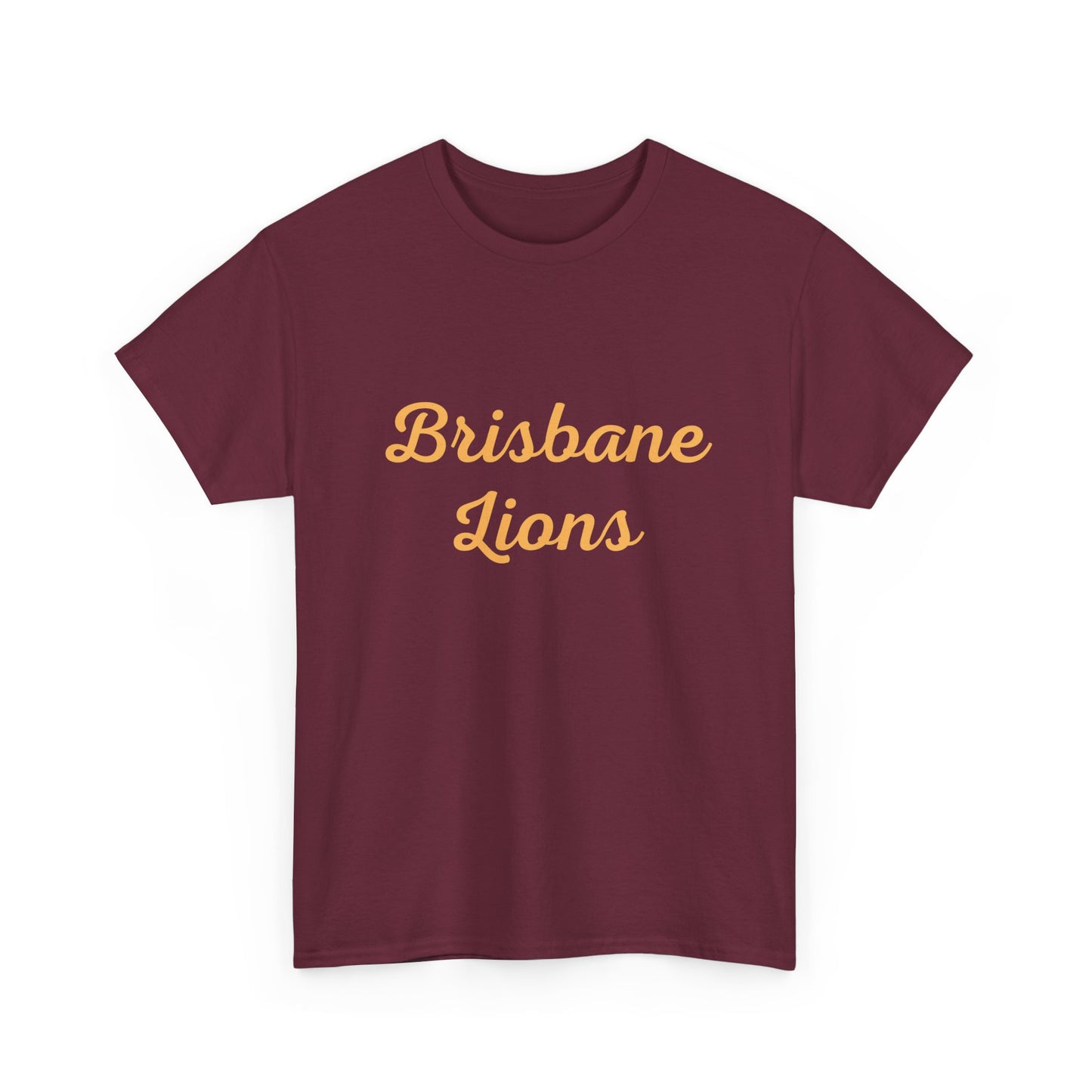 Brisbane Lions AFL supporter t-shirt in maroon and gold