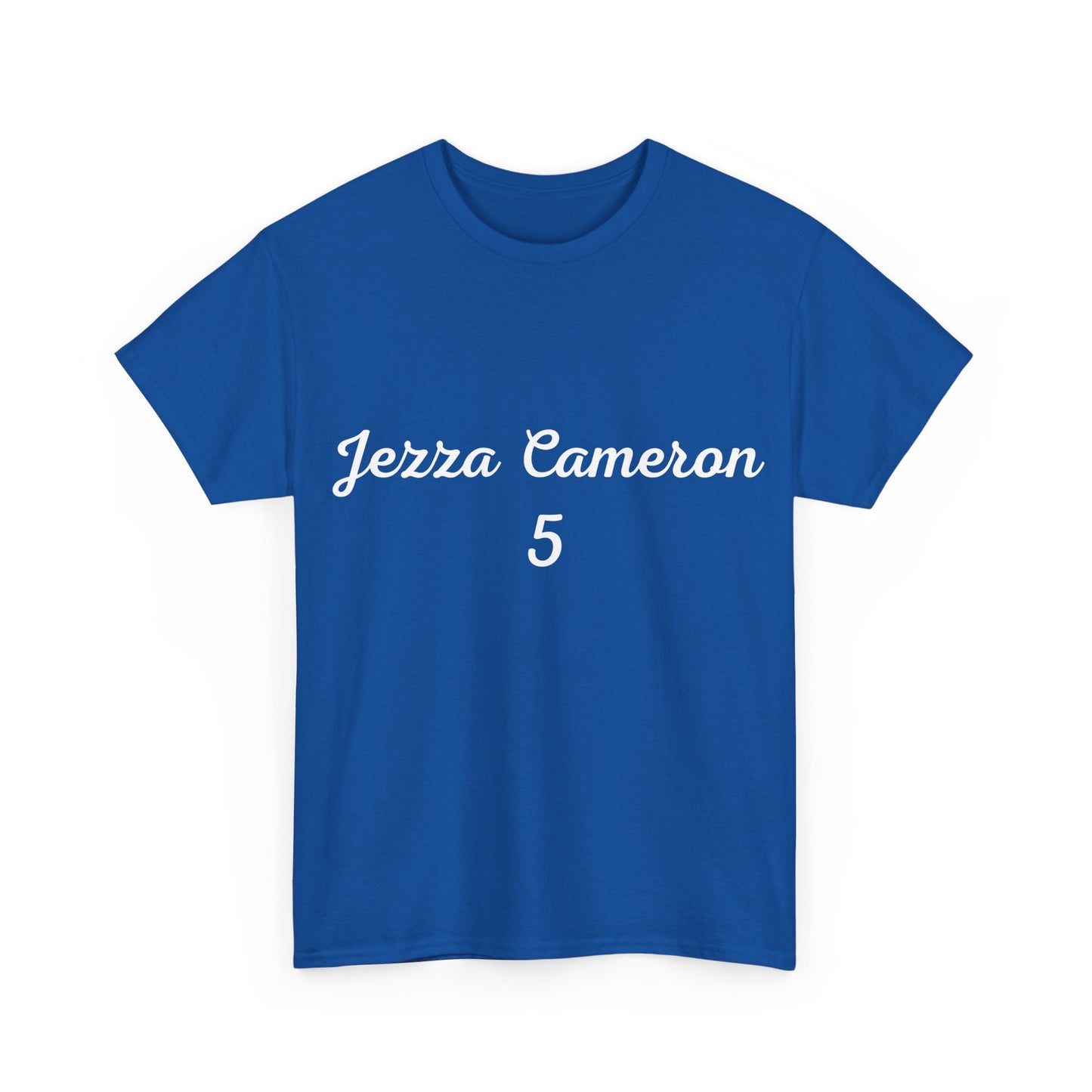AFL Geelong t-shirt featuring Jezza Cameron’s iconic number 5