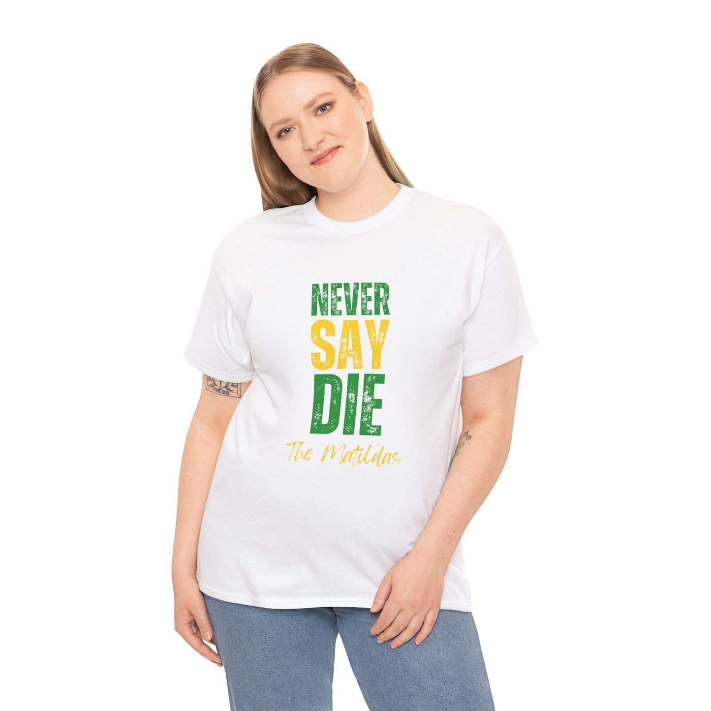 Sporty streetwear-style tee showing support for the Matildas