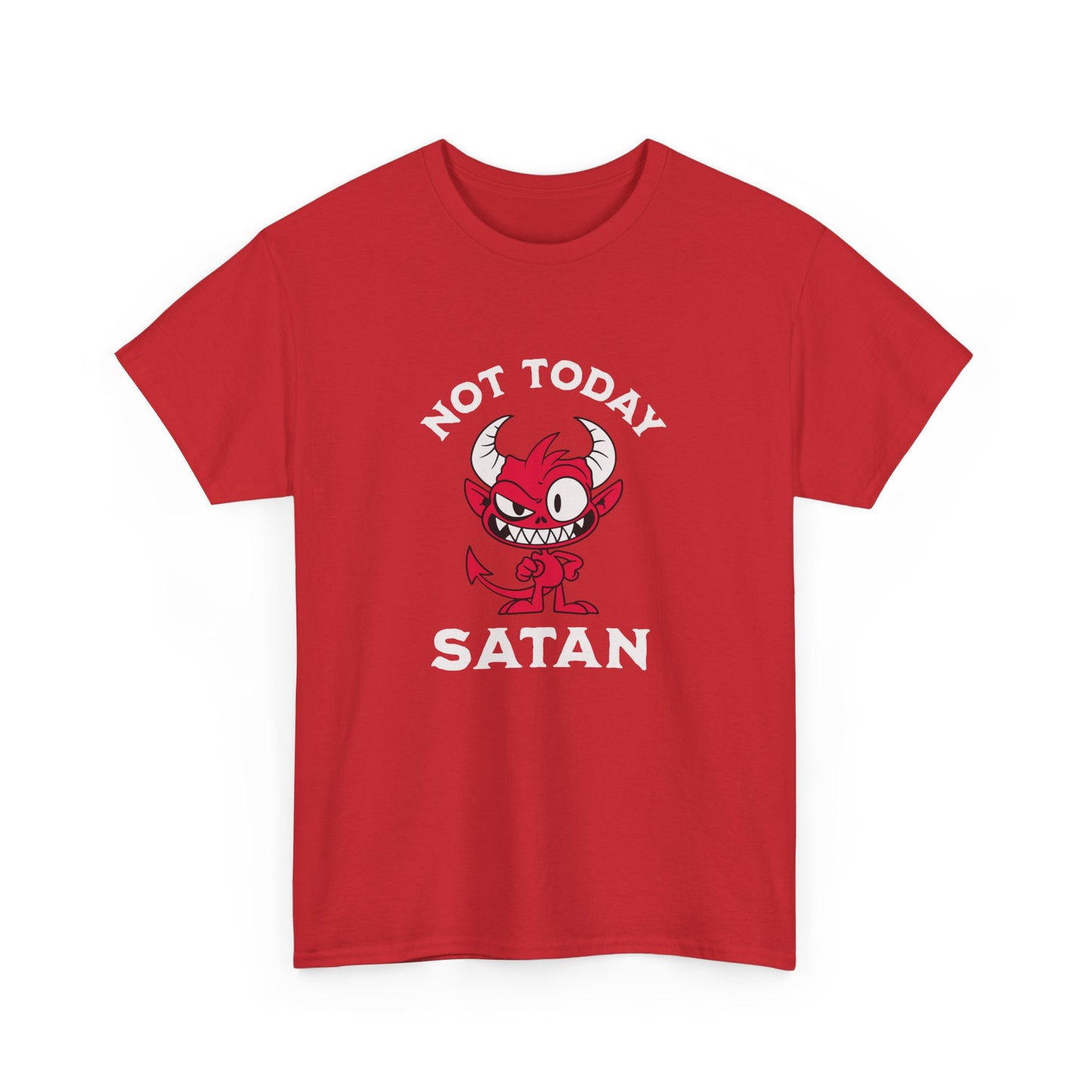 "Not today Satan" devil-free graphic t-shirt β empowering design