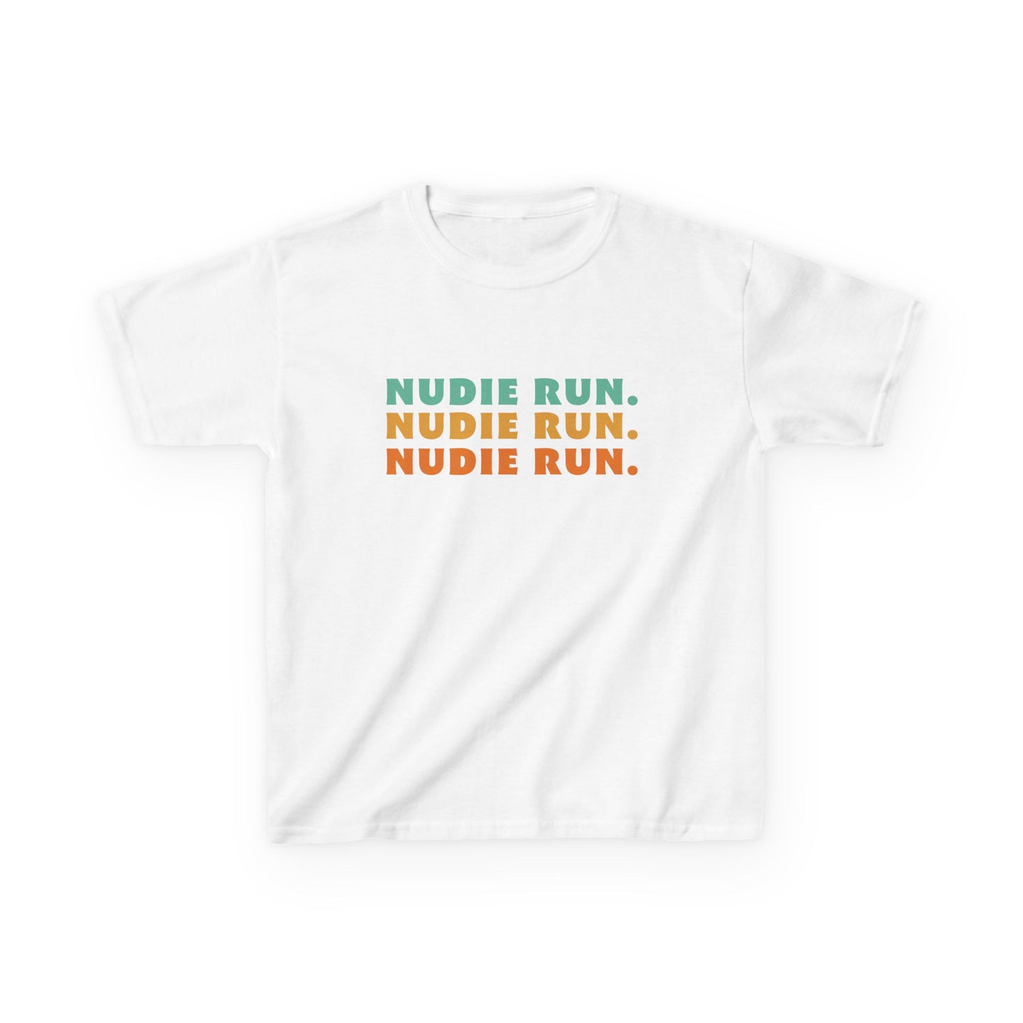 Cheeky Rudie Nudie slogan tee for toddlers and young kids