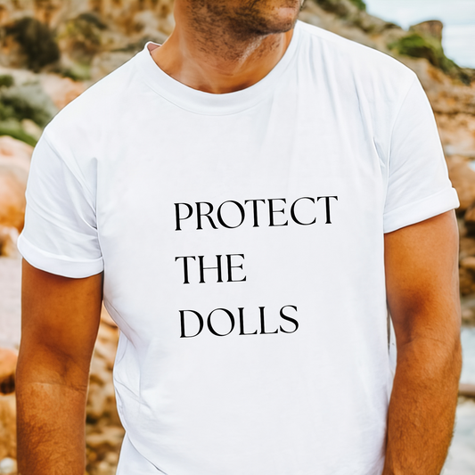 Protect the dolls trans white t-shirt