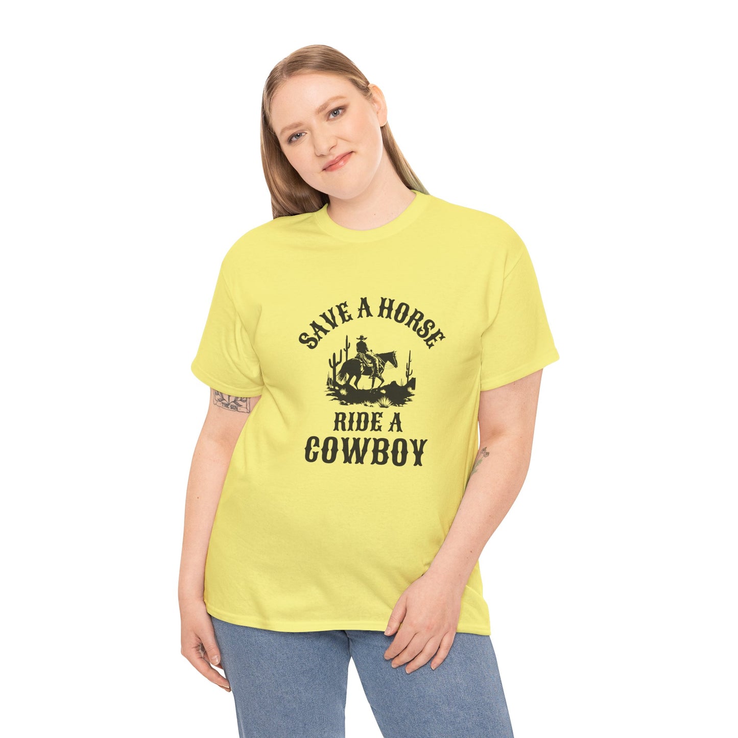 Save a Horse Ride a Cowboy novelty graphic tee