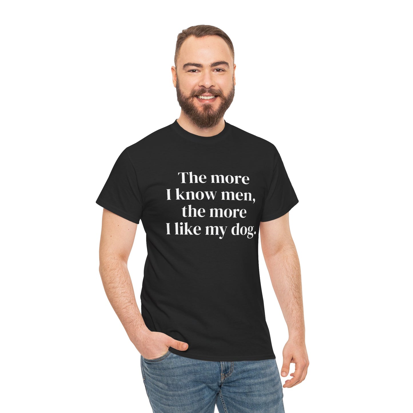 Comfortable “I like my dog” t-shirt for road trips, dog parks, and everyday wear