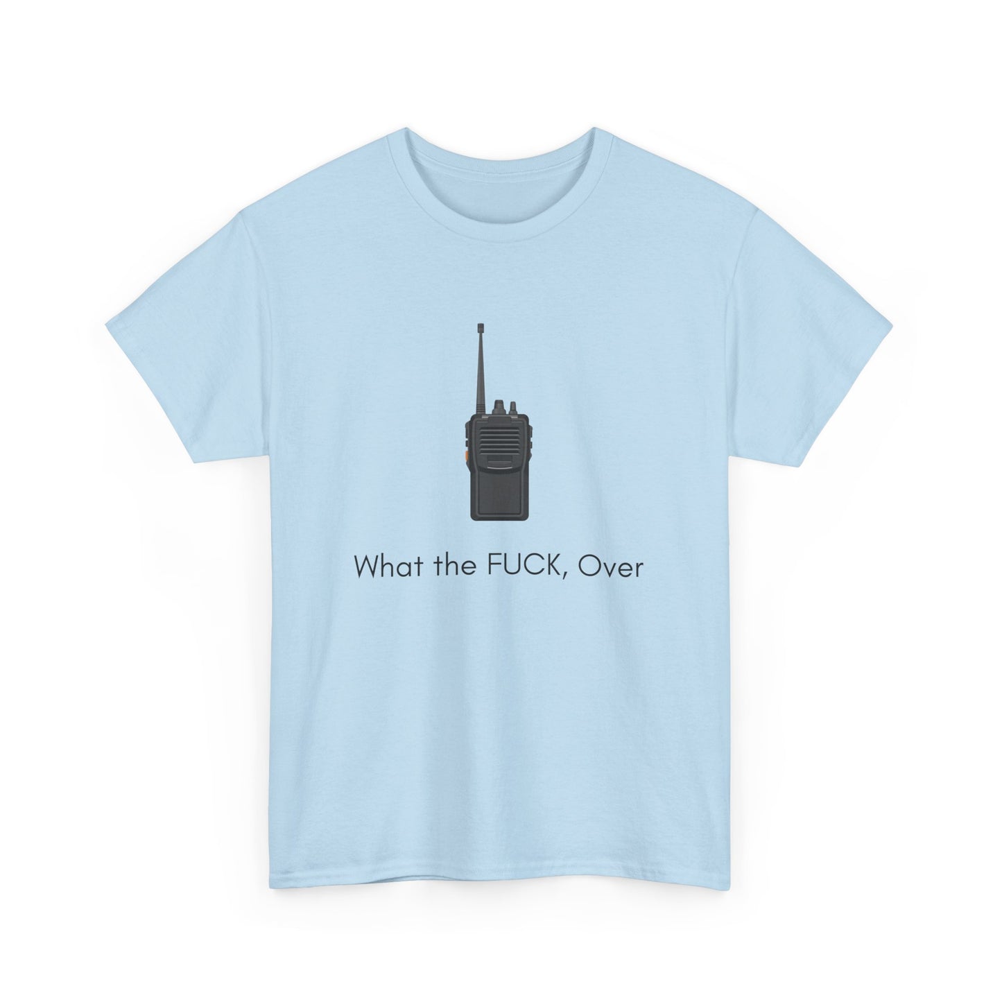 Bold statement t-shirt with radio comms theme and cheeky slogan