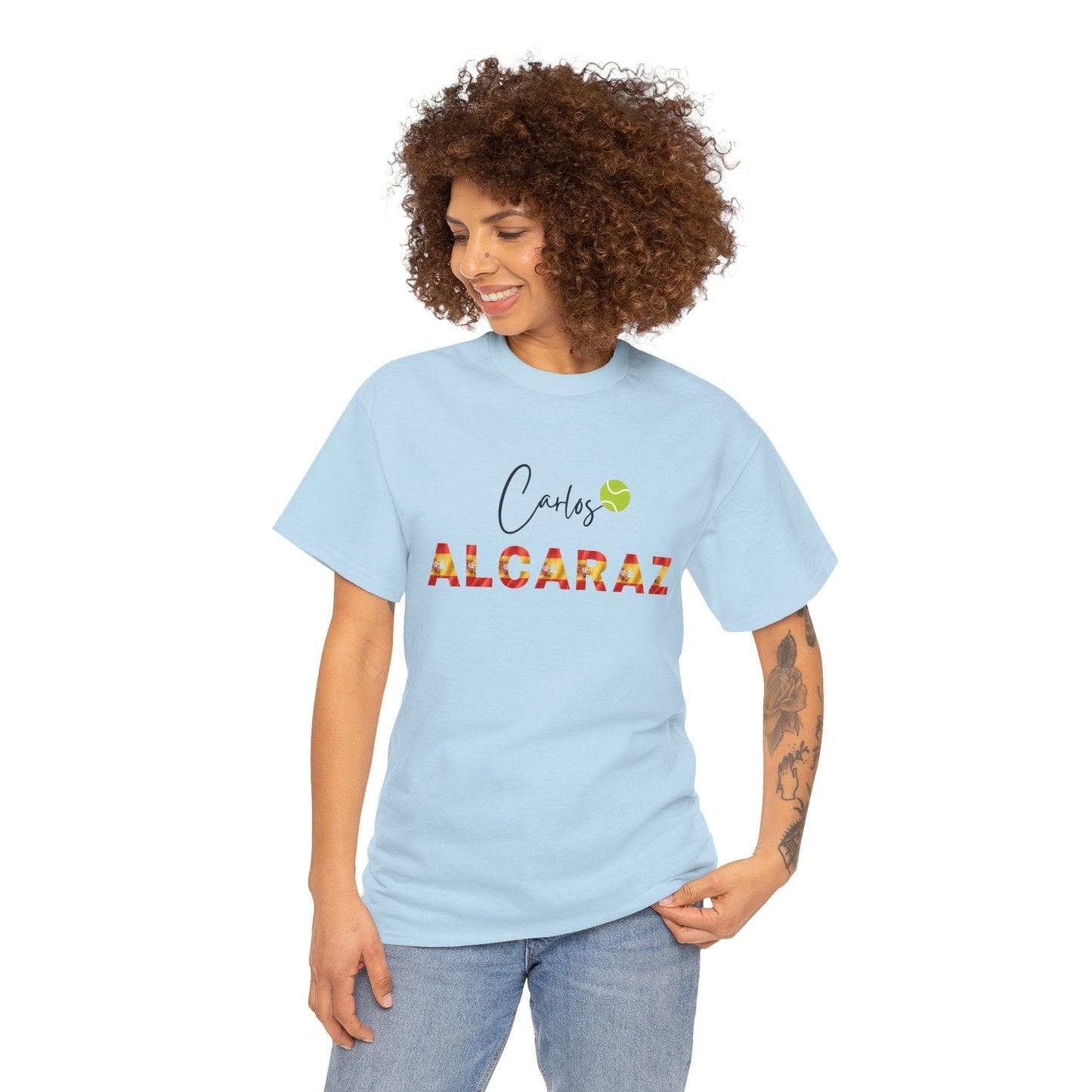 Spanish tennis icon Carlos Alcaraz name t-shirt for sports supporters