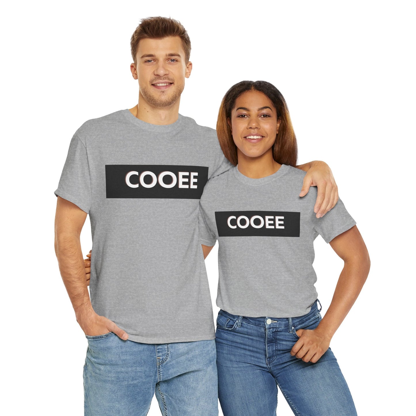 Australian heritage slang shirt featuring "Cooee"