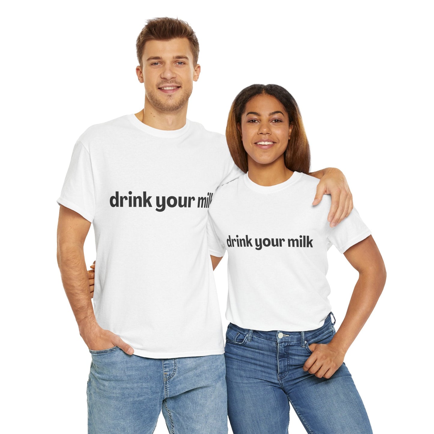 Statement LGBTQIA+ t-shirt with 'Drink Your Milk' – inclusive, fun, and fashionable