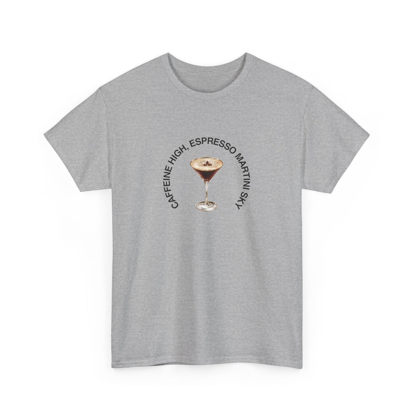 Caffeine High, Espresso Martini Sky' t-shirt, the perfect gift for espresso martini and cocktail enthusiasts