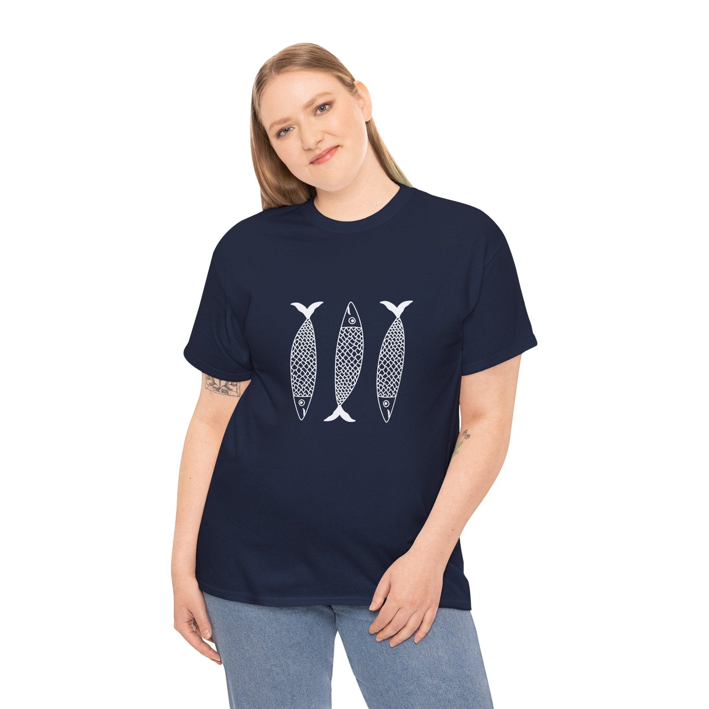 Rustic sardine fishing t-shirt, perfect for fishermen, sailors, and those who love the sea