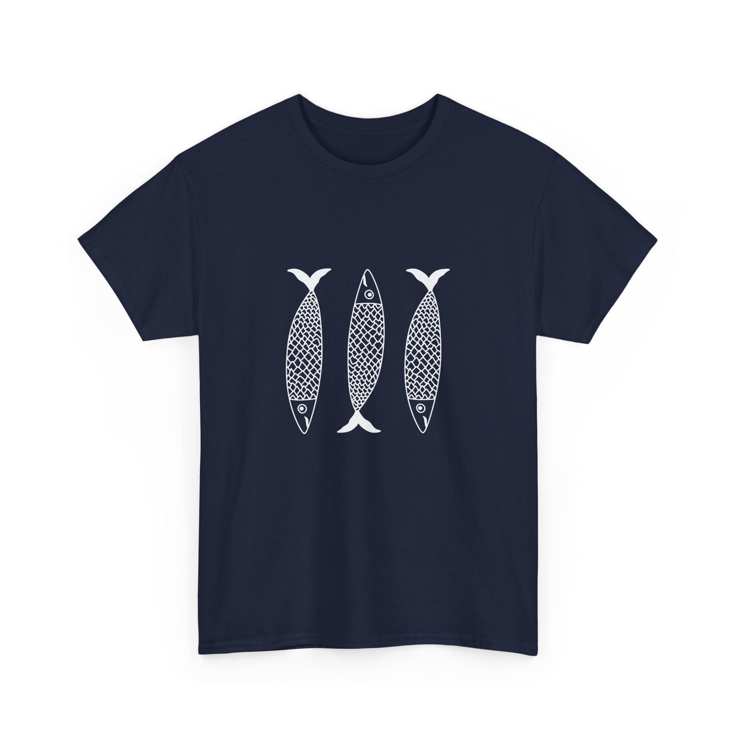 Classic sardine fishing t-shirt with a rustic fisherman aesthetic, great for ocean lovers.