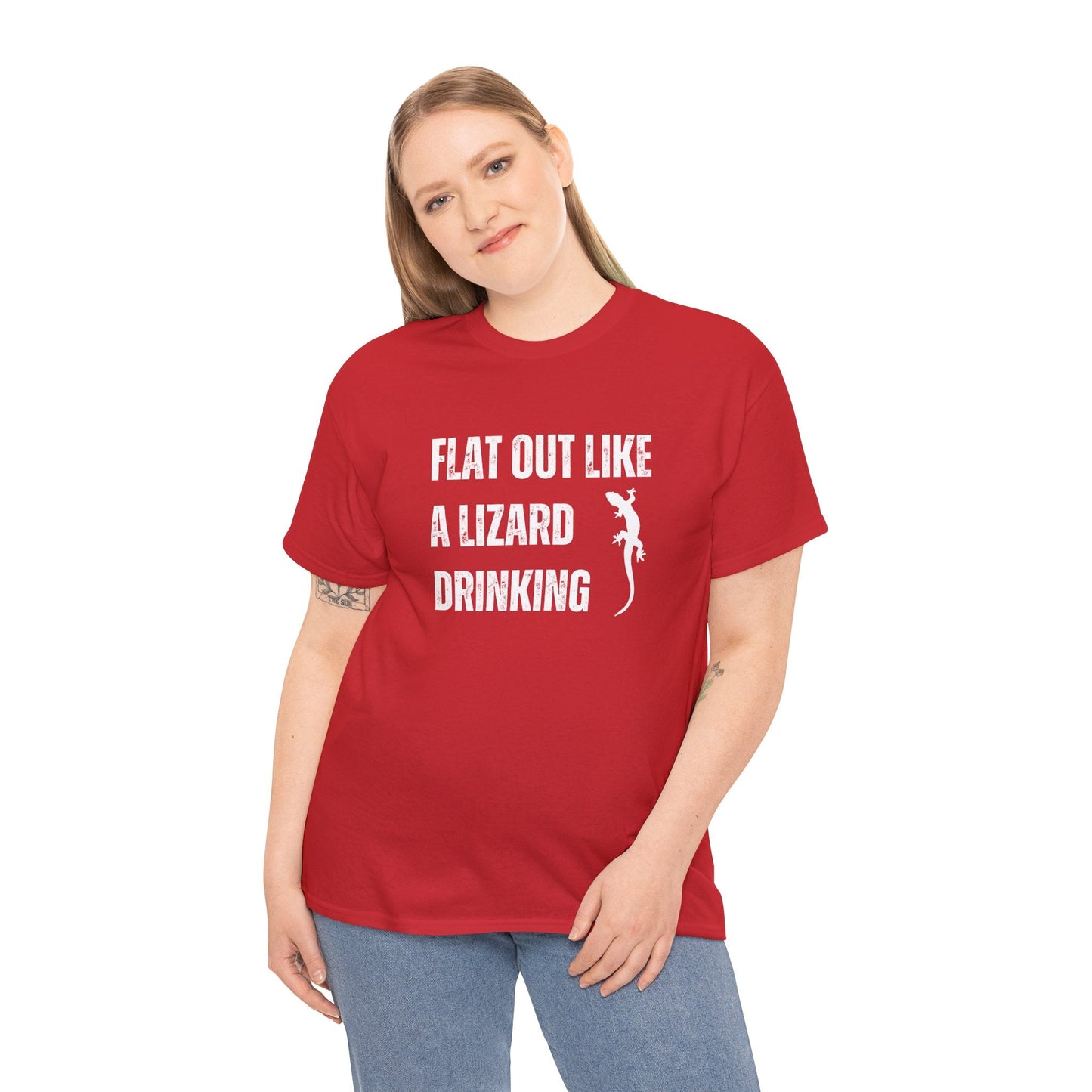 Flat out like a lizard drinking t-shirt – Perfect Aussie gift for mates who love Australian expressions and laid-back humour.