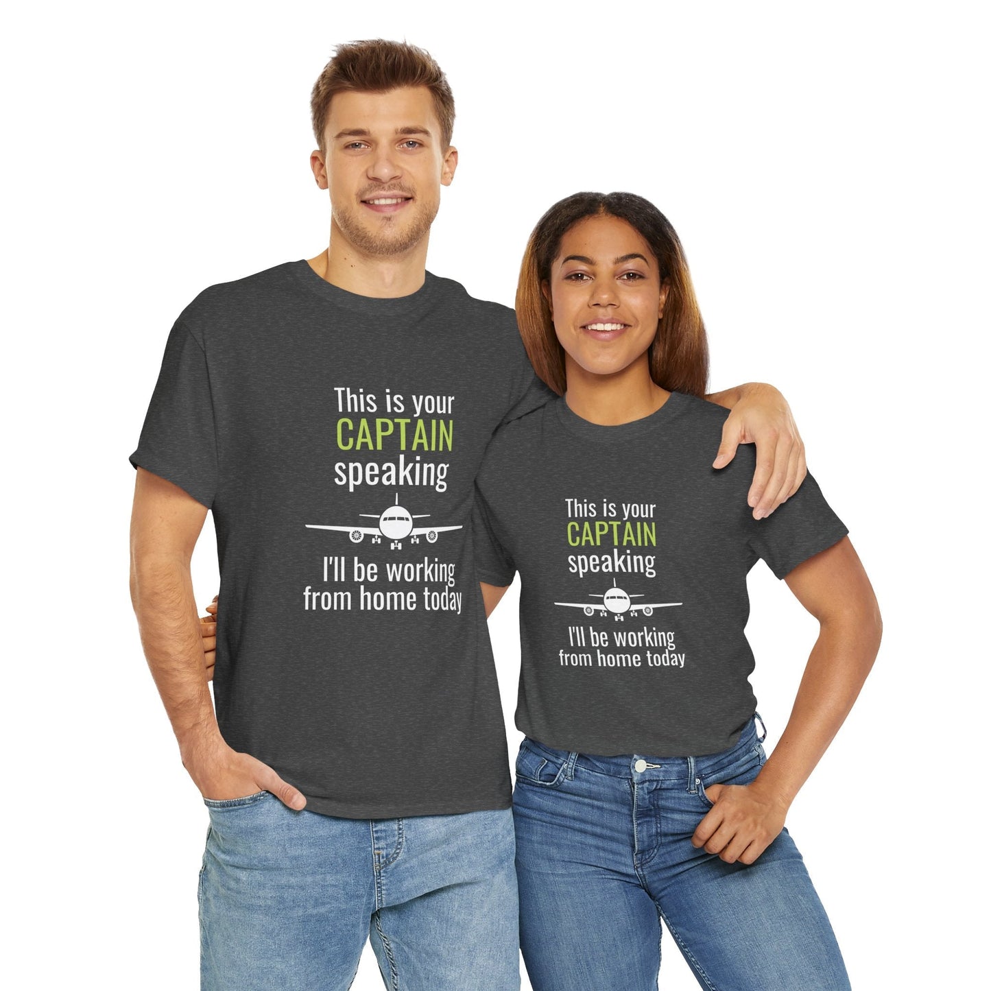 This Is Your Captain Speaking T-Shirt – Work From Home Airline Joke