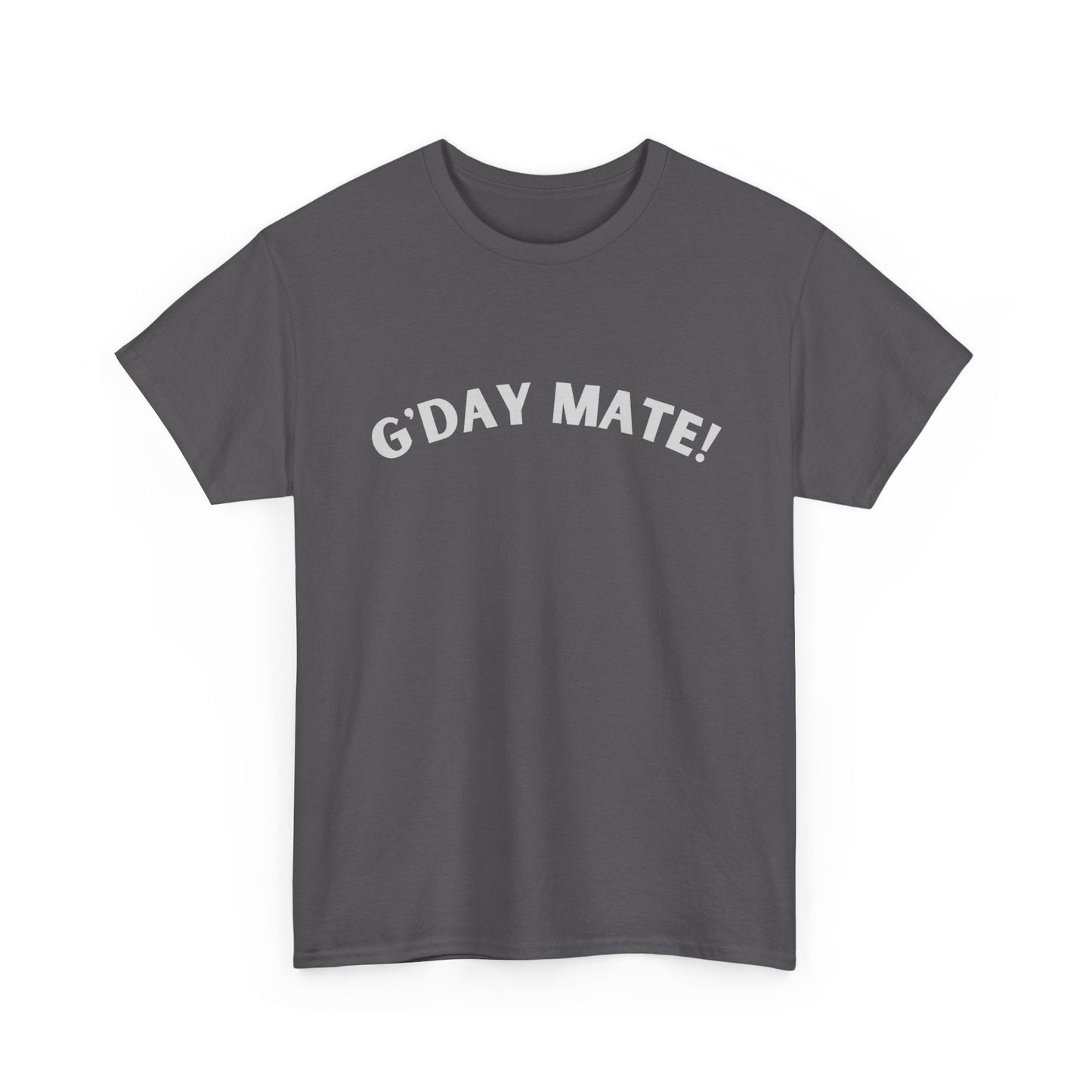 Funny Australian saying shirt with "G'Day Mate" print