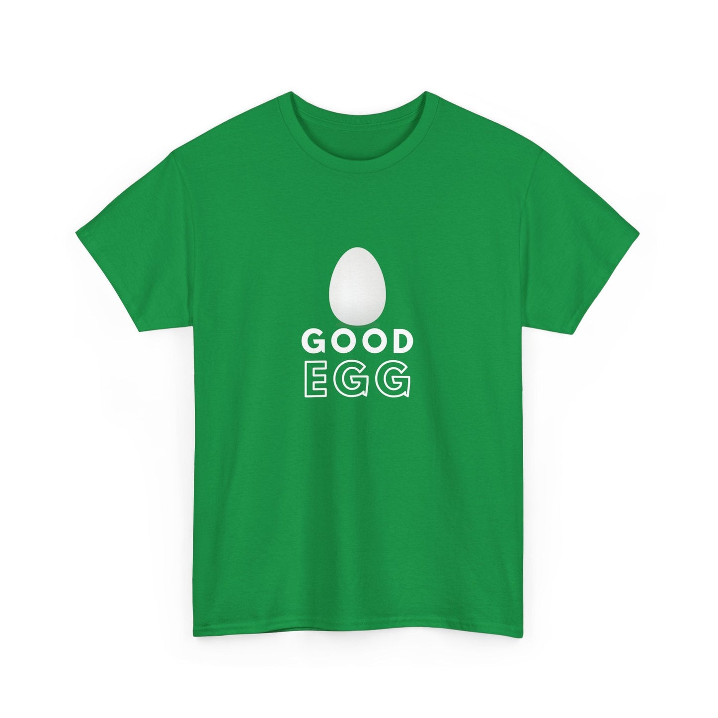 Funny unisex shirt featuring "Good Egg" slogan and cartoon egg