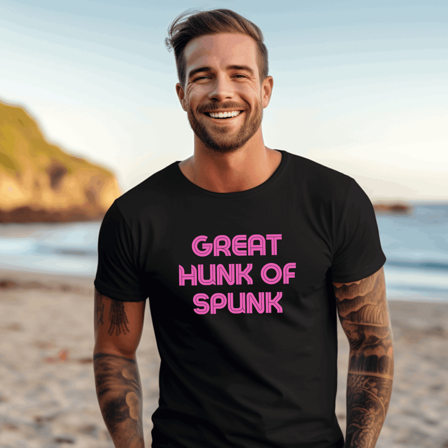 Kath and Kim inspired comedy t-shirt with Great Hunk of Spunk slogan