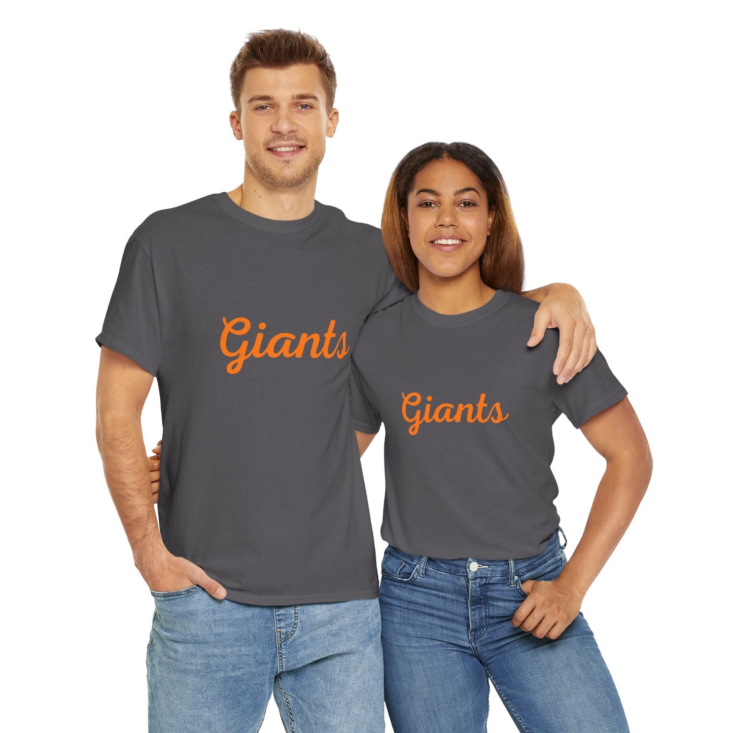 Official-look Giants AFL fan shirt in orange and charcoal tones