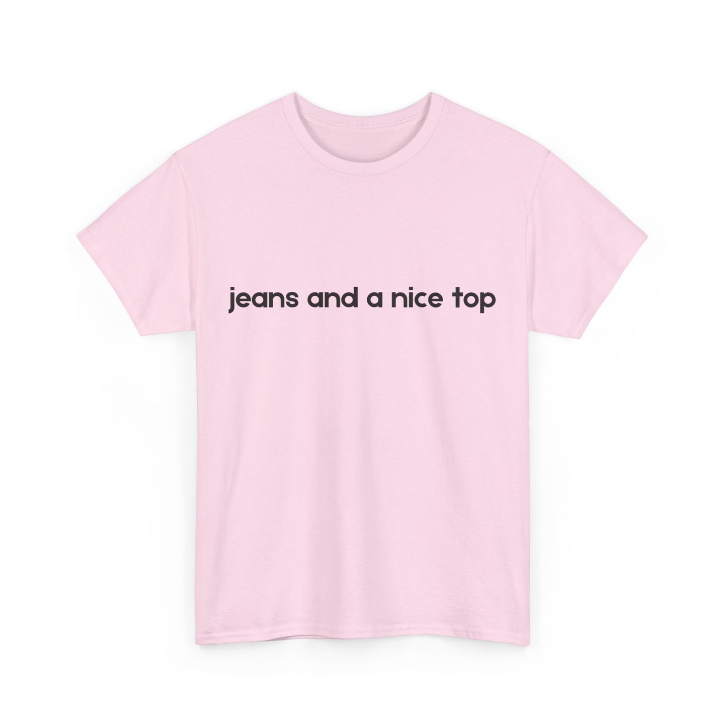 Minimalist Jeans and a nice top t-shirt