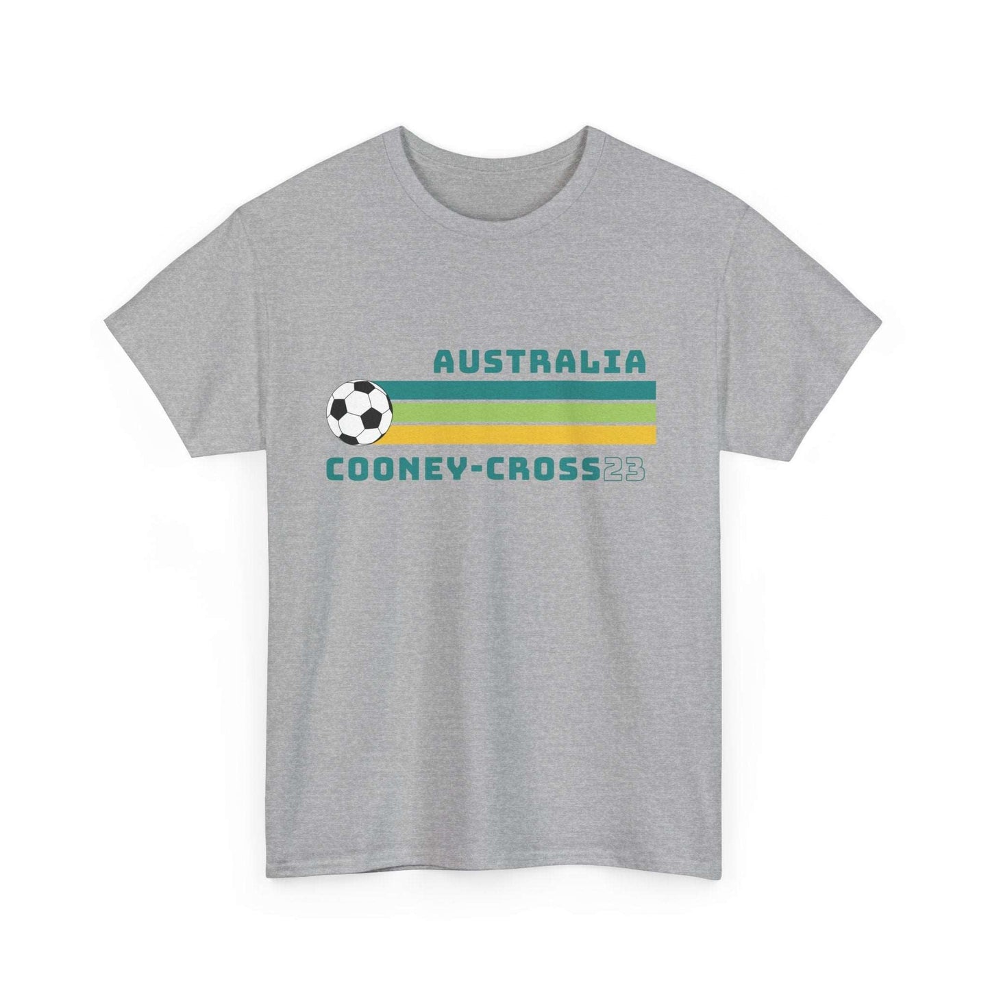 Matildas retro t-shirt featuring Kyra Cooney-Cross’s name and number, ideal for Asia Cup season