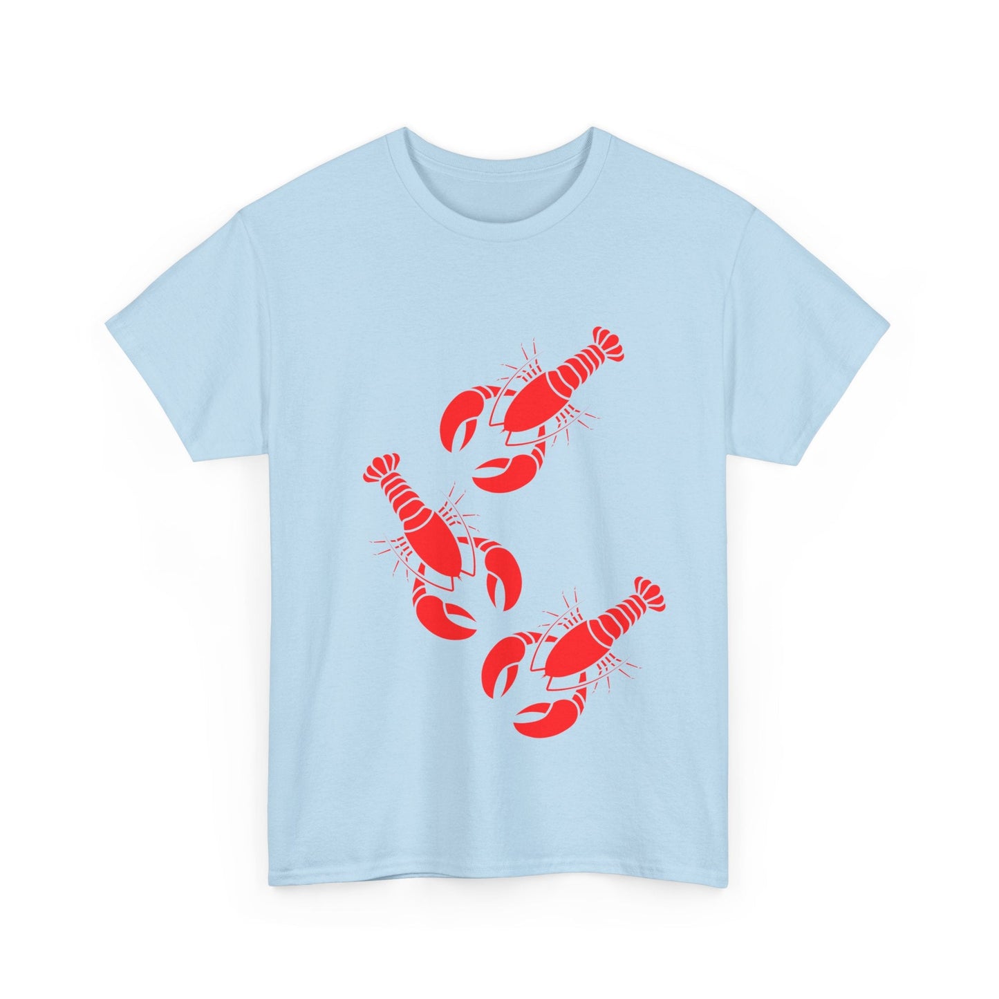 Retro fisherman’s tee with a detailed red lobster, great for maritime lovers and coastal living fans