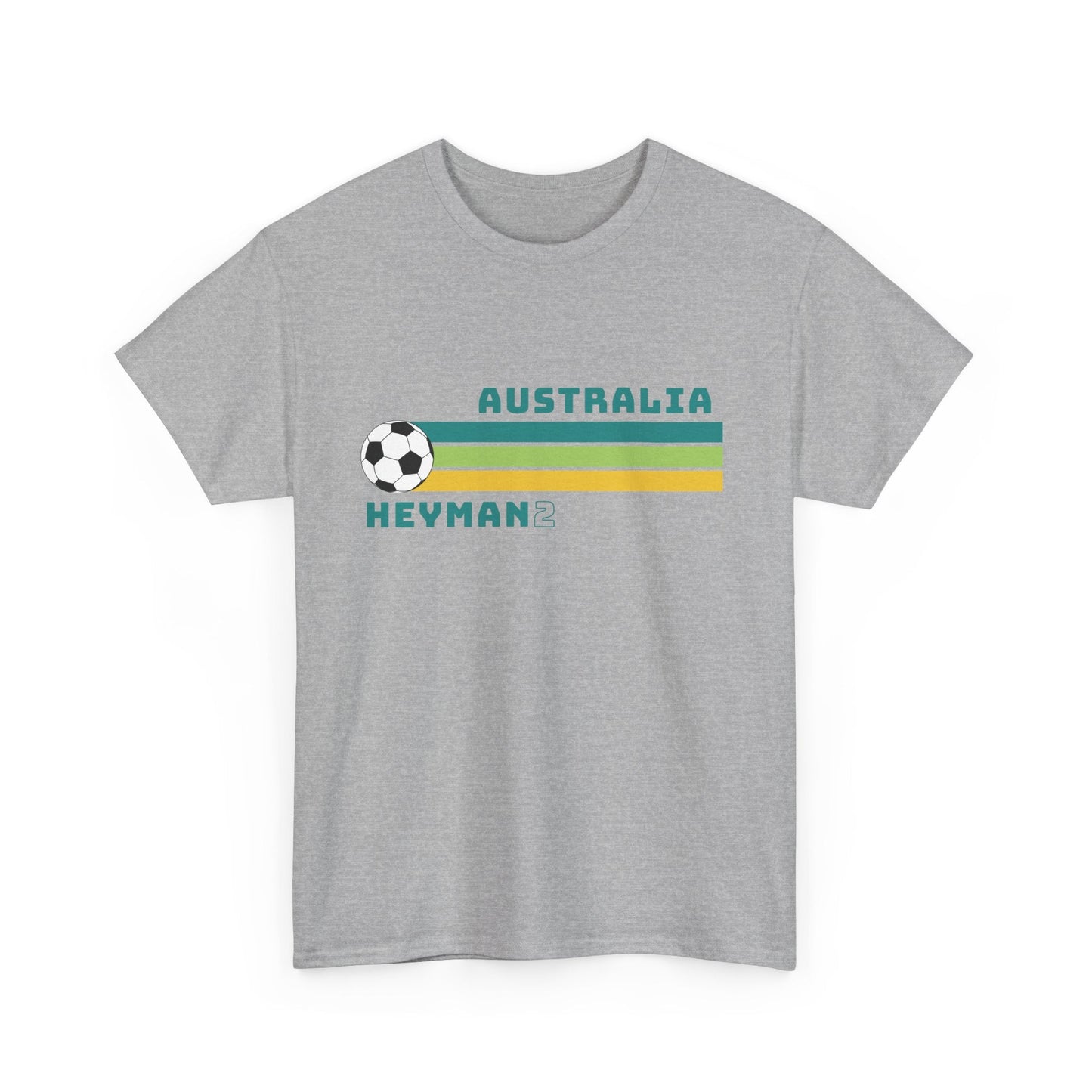 Vintage-style Matildas supporter shirt with Michelle Heyman print
