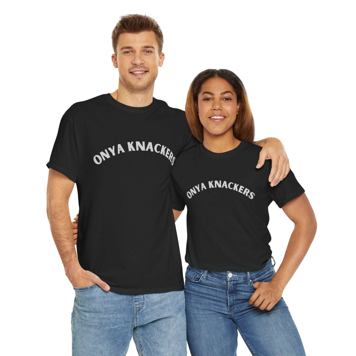 Gift for Aussie legends – ‘Onya Knackers’ t-shirt to get a good laugh at the barbie