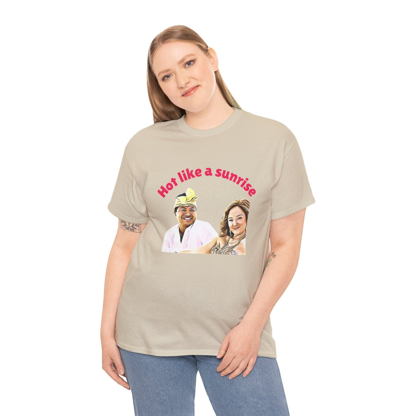 Bold text shirt featuring Rhonda and Ketut for nostalgic Aussies