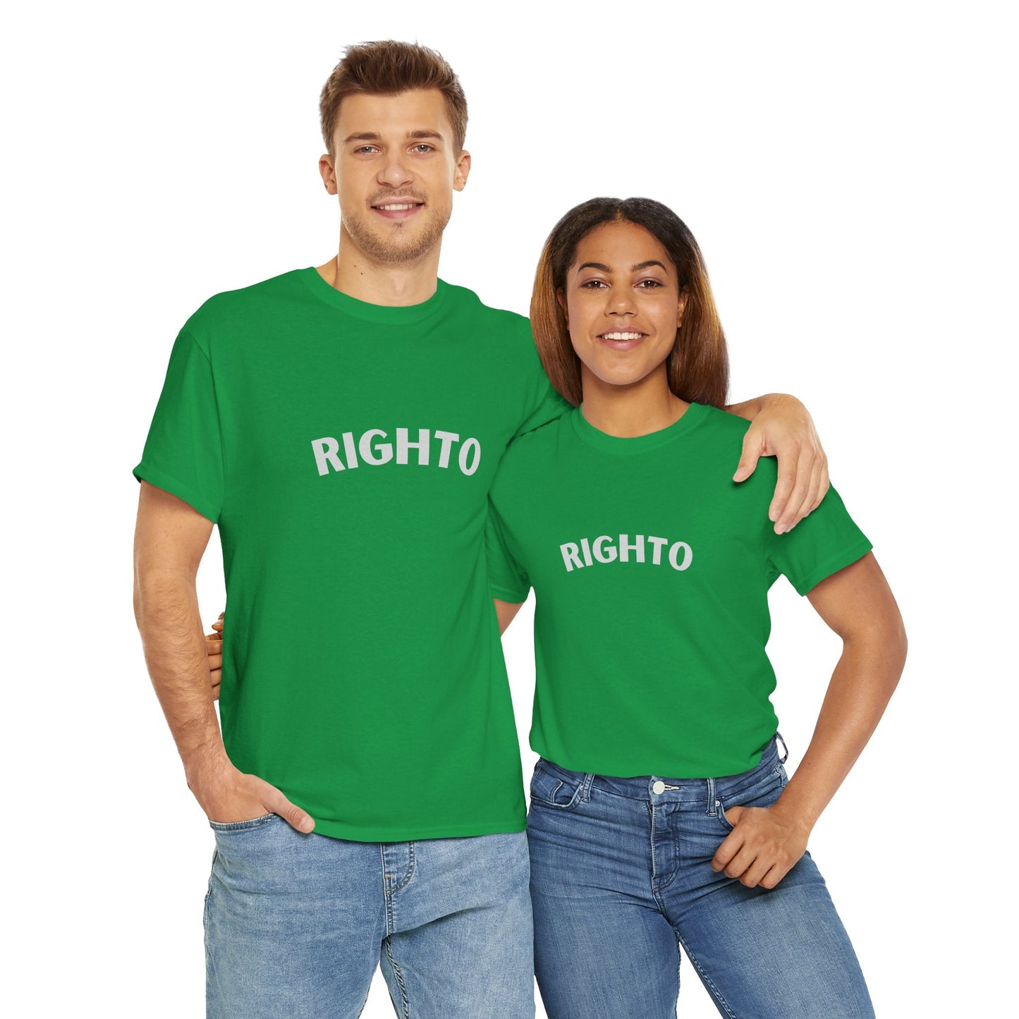 Aussie expression 'Righto' printed on a t-shirt, great for fans of Australian slang and funny statement tees.