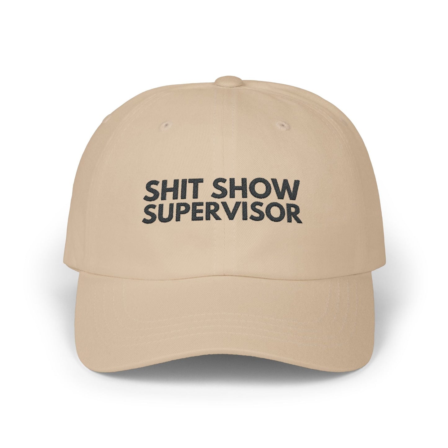 Black cap with 'Shit Show Supervisor' stitching – hilarious office gift idea