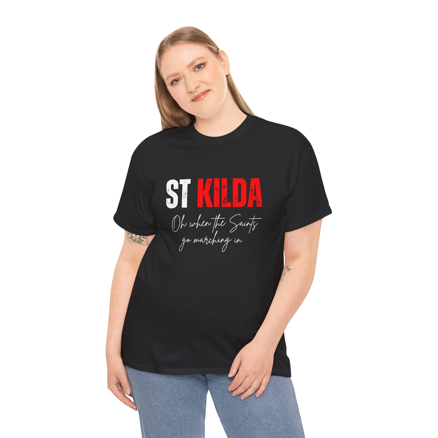 St Kilda Saints AFL t-shirt—represent your team in style with this iconic fan favourite!