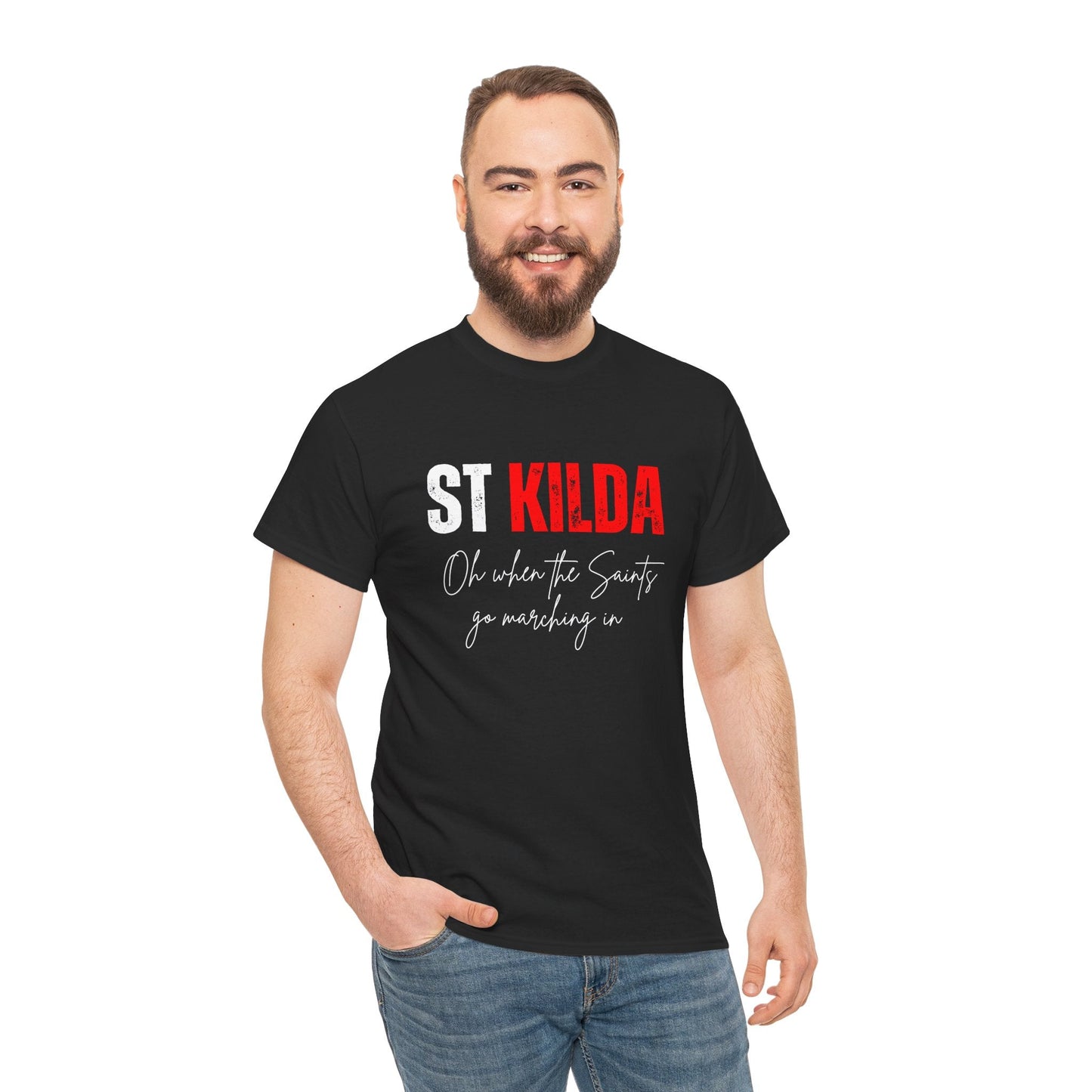 Get game-day ready with this St Kilda Saints t-shirt—perfect for AFL supporters and fans of the team