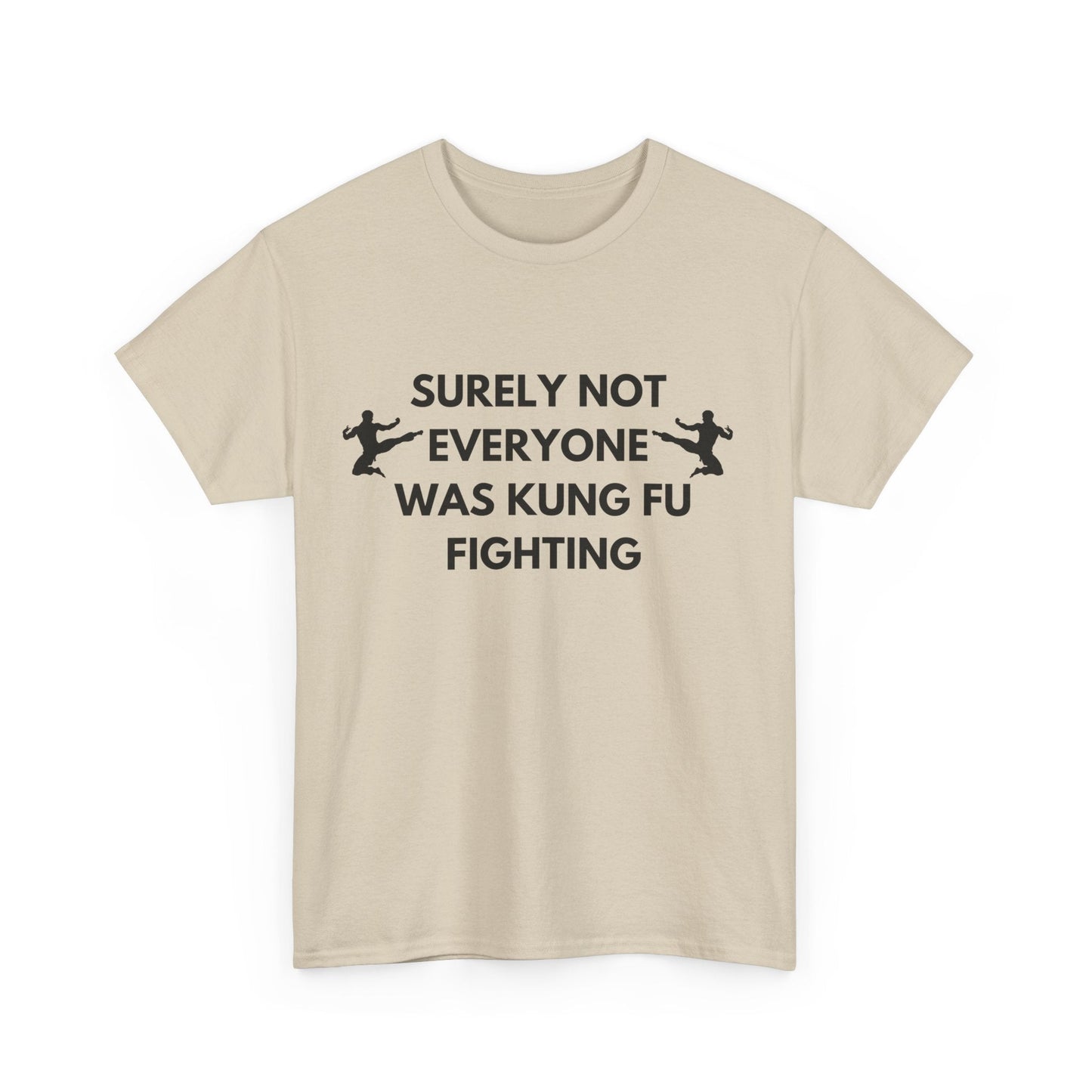 Humorous shirt referencing the classic Kung Fu Fighting song, great conversation starter