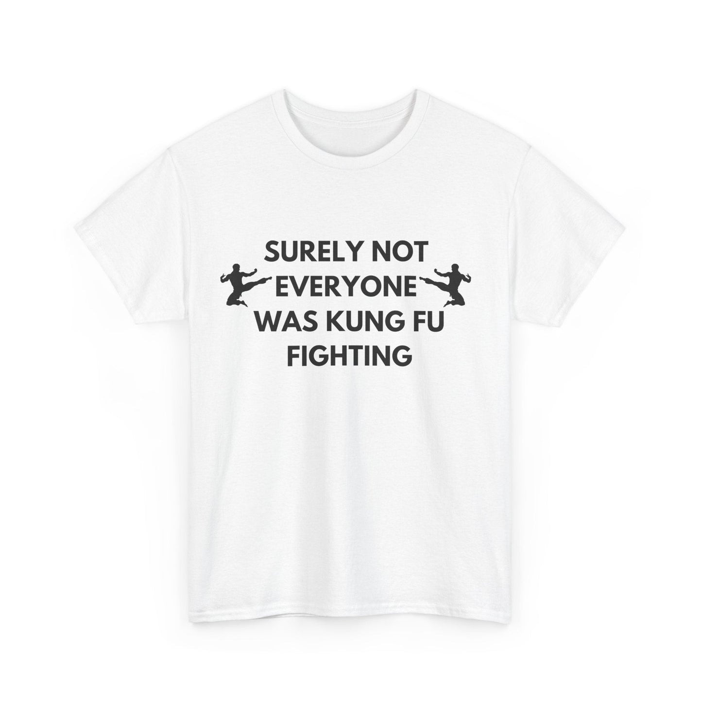 Joke t-shirt with clever take on Kung Fu Fighting, great for funny gift ideas