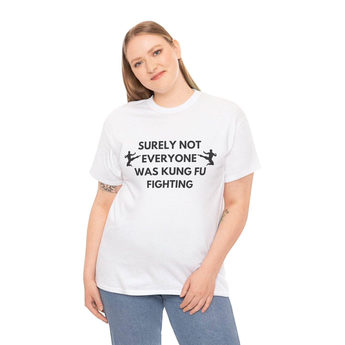 Unique comedy shirt inspired by the Kung Fu Fighting song, available in Australia