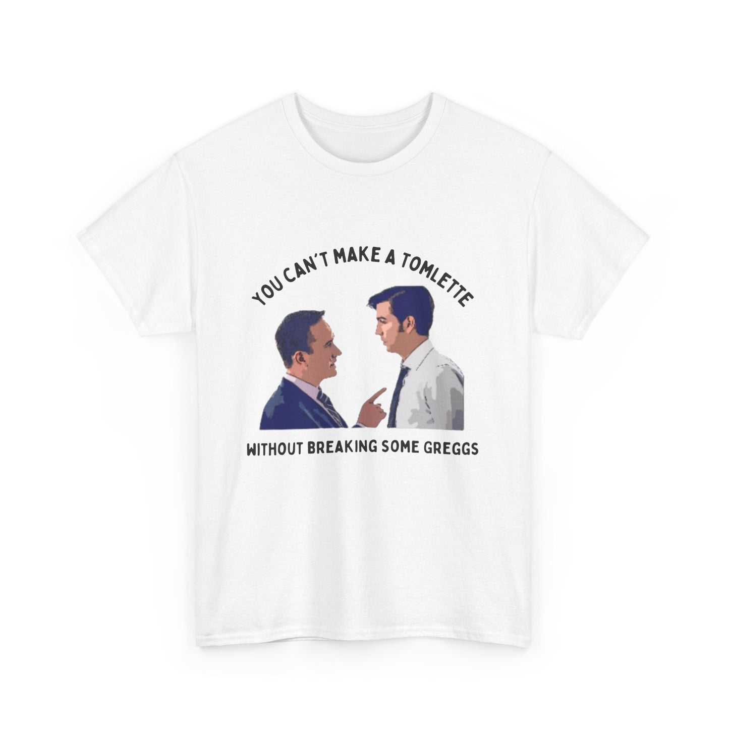 You can't make a Tomlette without cracking some Greggs' t-shirt for Succession fans, inspired by Tom and Greg