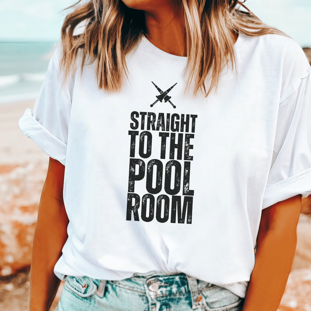 Straight to the Pool Room The Castle Movie t-shirt