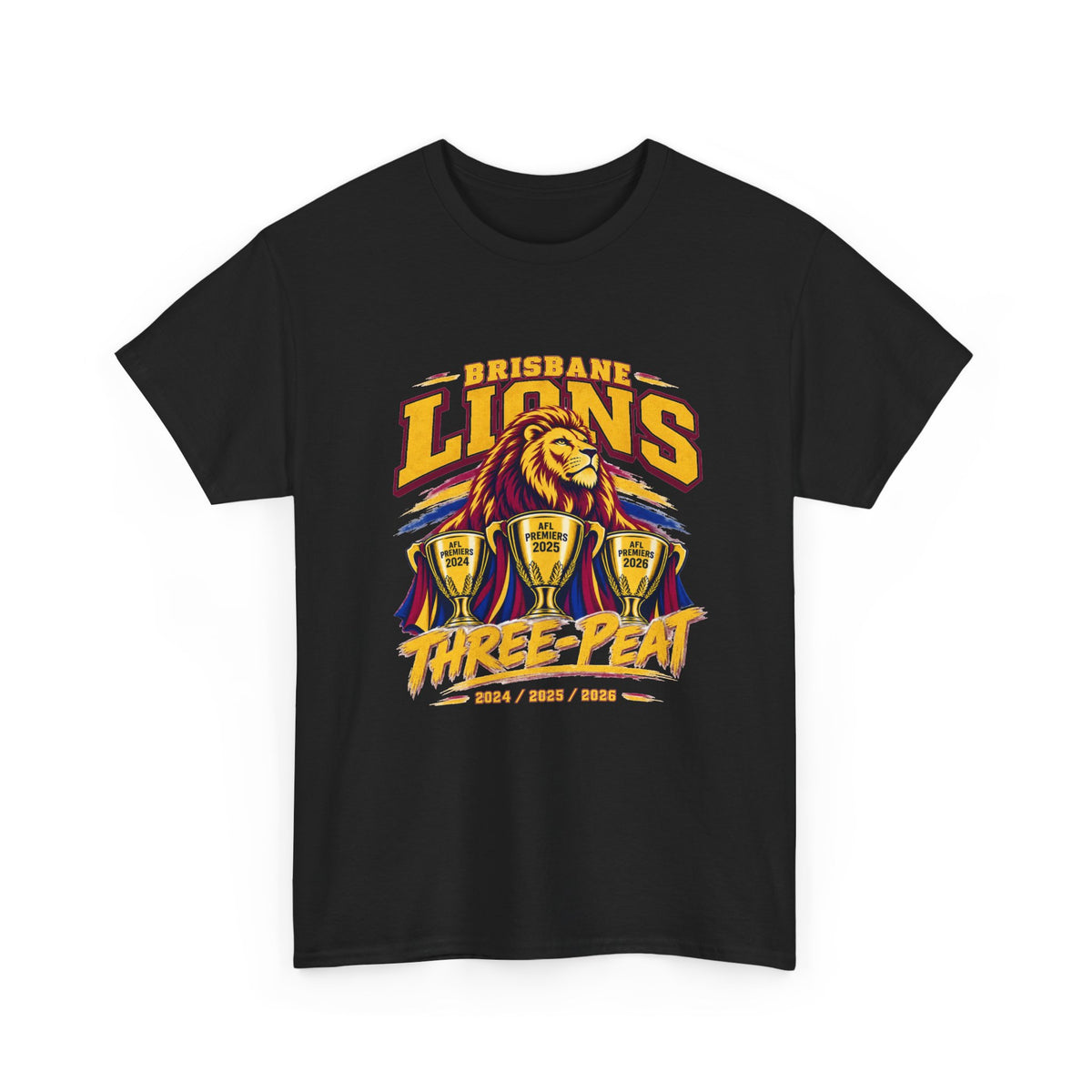 Brisbane Lions three-peat shirt to wear to the footy