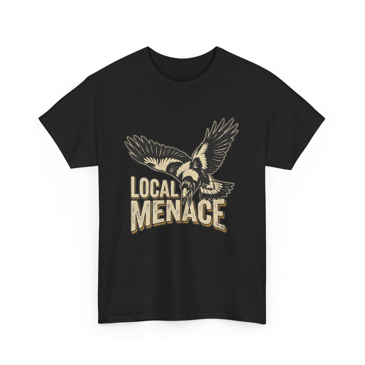 Local Menace Magpie T-Shirt | Funny Australian Swooping Bird Tee