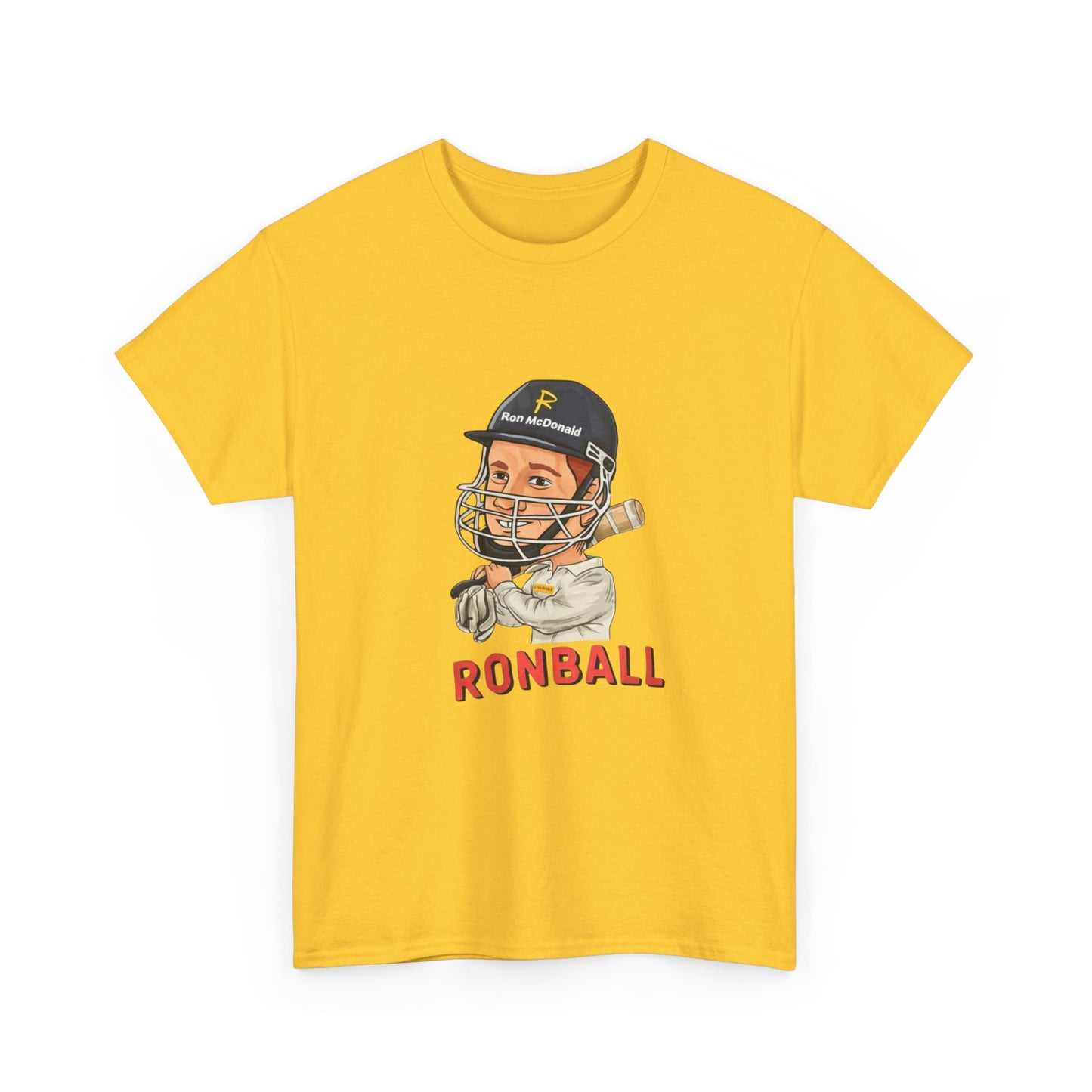 Australian cricket parody t-shirt Ronball coach Andrew McDonald illustration