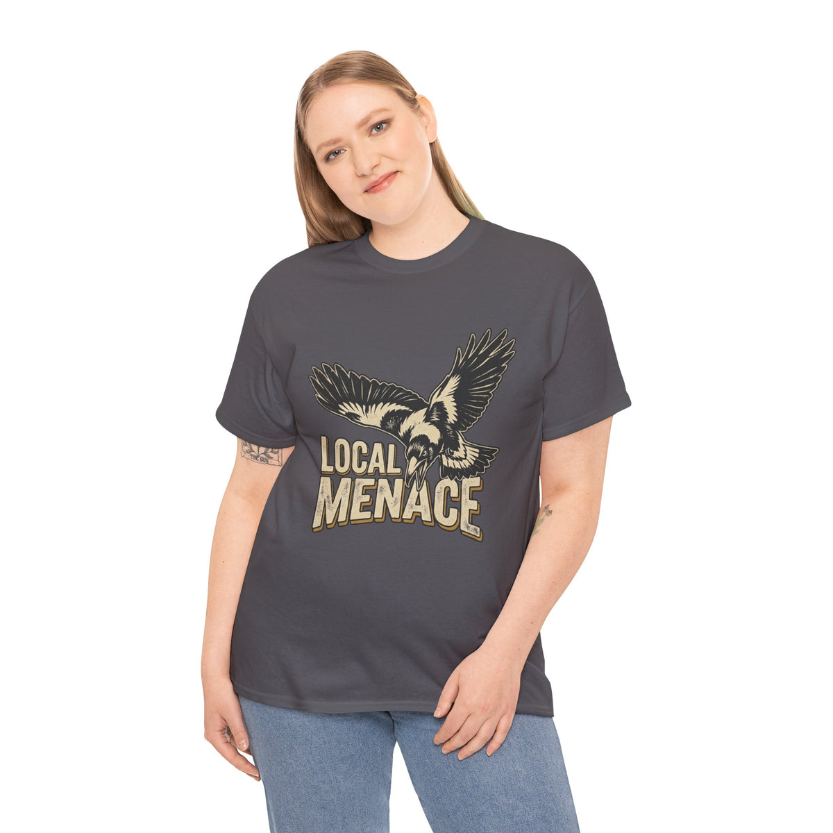 Local Menace Magpie T-Shirt | Funny Australian Swooping Bird Tee