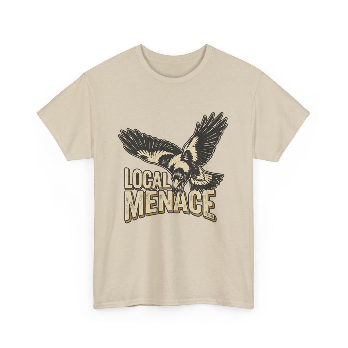 Local Menace Magpie T-Shirt | Funny Australian Swooping Bird Tee