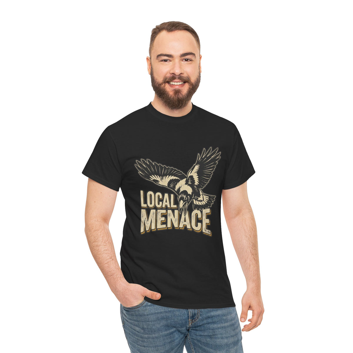 Local Menace Magpie T-Shirt | Funny Australian Swooping Bird Tee