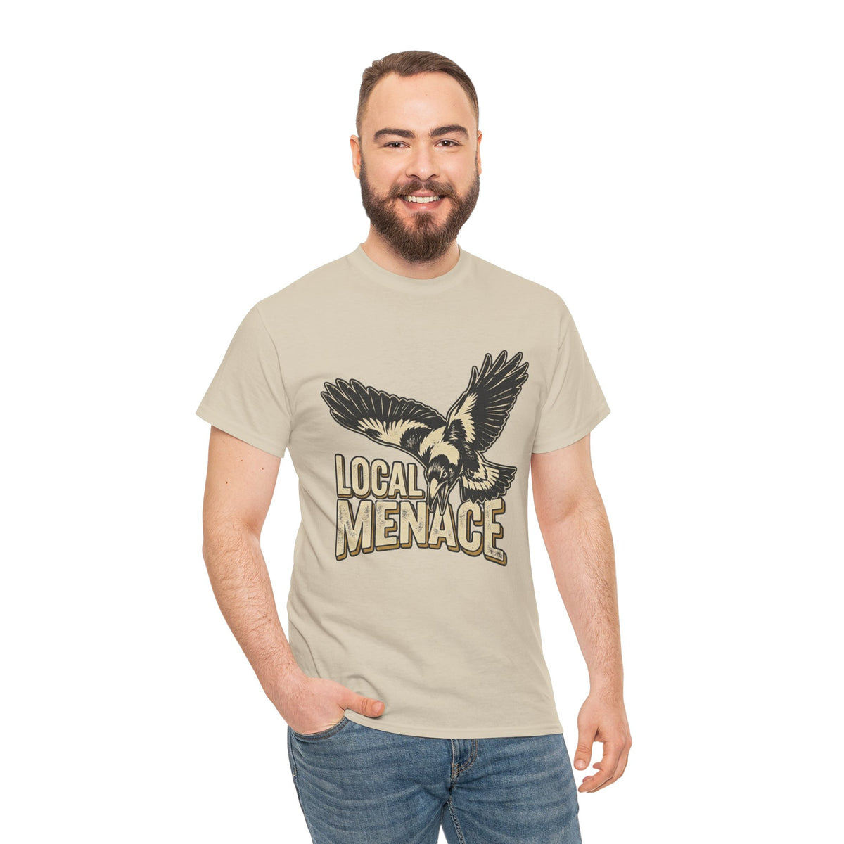 Local Menace Magpie T-Shirt | Funny Australian Swooping Bird Tee