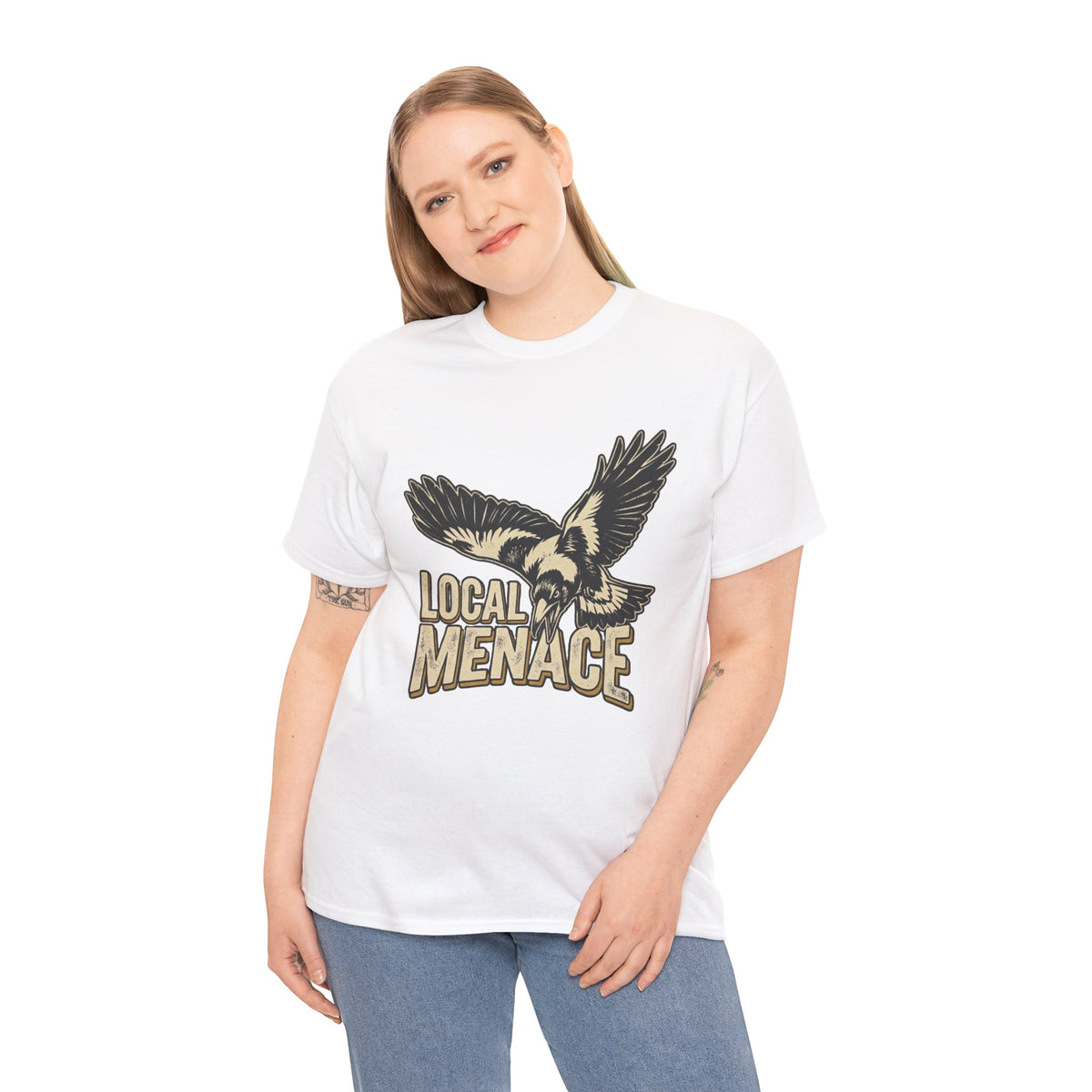 Local Menace Magpie T-Shirt | Funny Australian Swooping Bird Tee