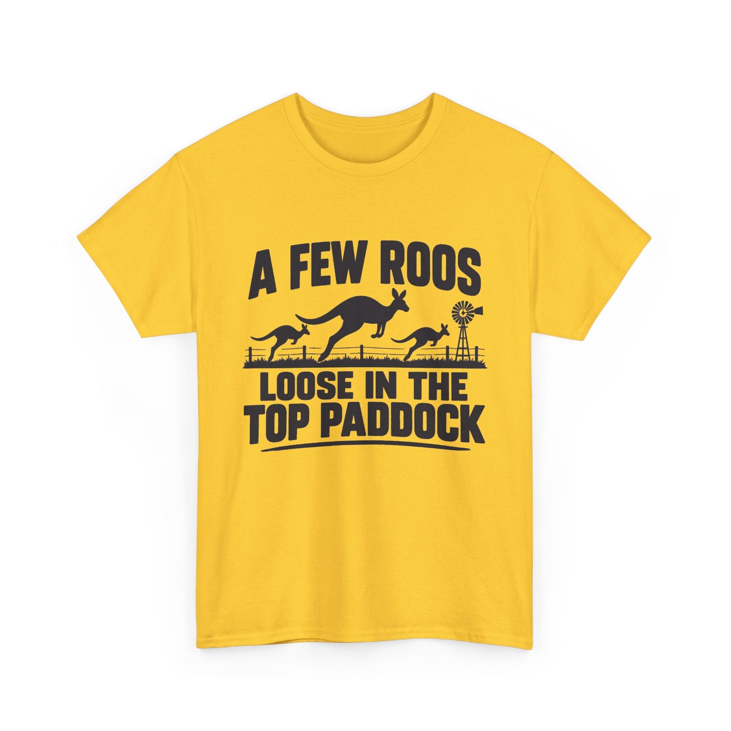 A Few Roos Loose in the Top Paddock T-Shirt – Funny Aussie Kangaroo Tee