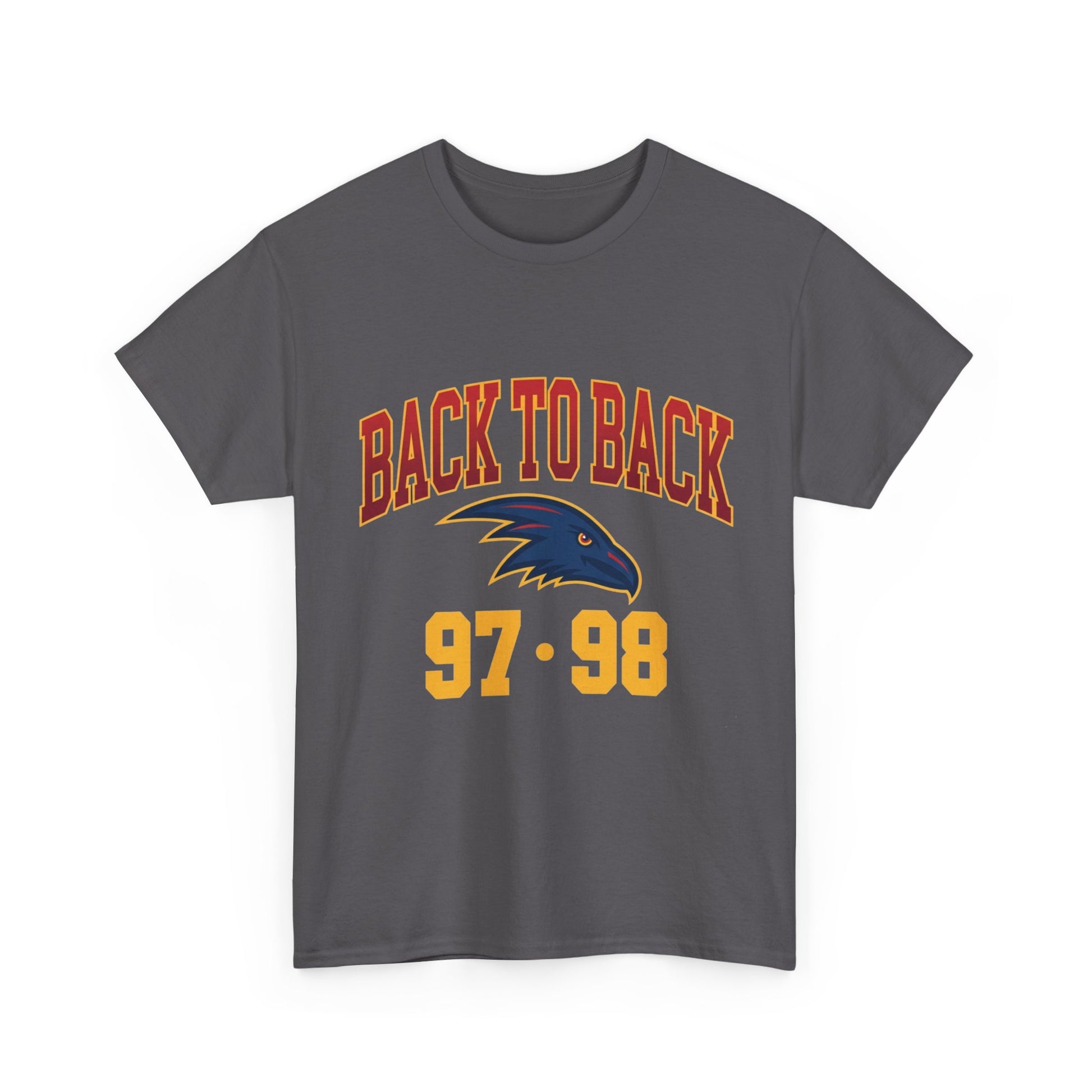 Adelaide Crows Back to Back 97 and 98 vintage-style AFL fan t-shirt