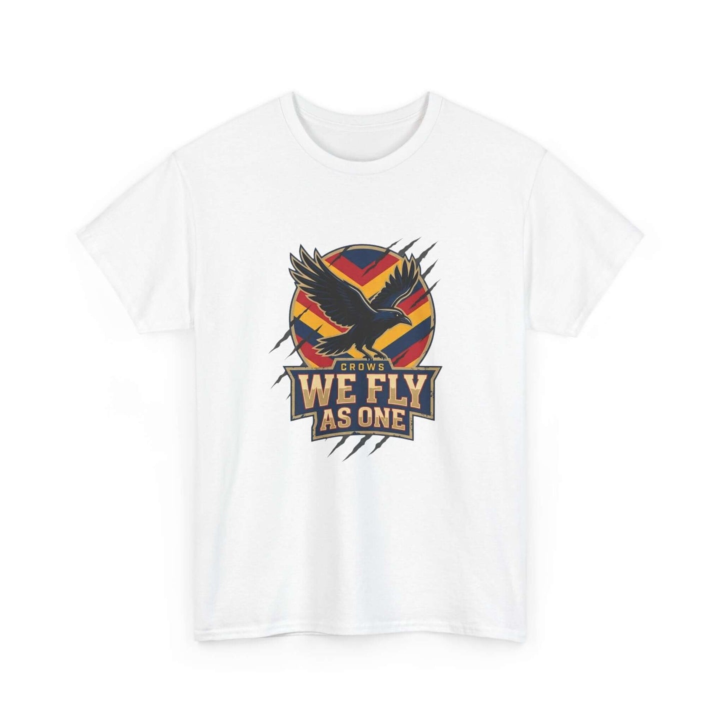 Adelaide Crows “We Fly As One” t-shirt, bold AFL supporter tee in team colours